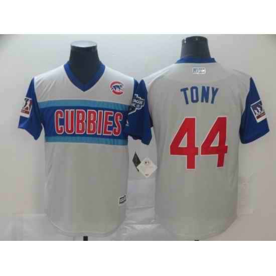 Cubs 44 Anthony Rizzo Tony Gray 2019 MLB Little League Classic Player Jersey